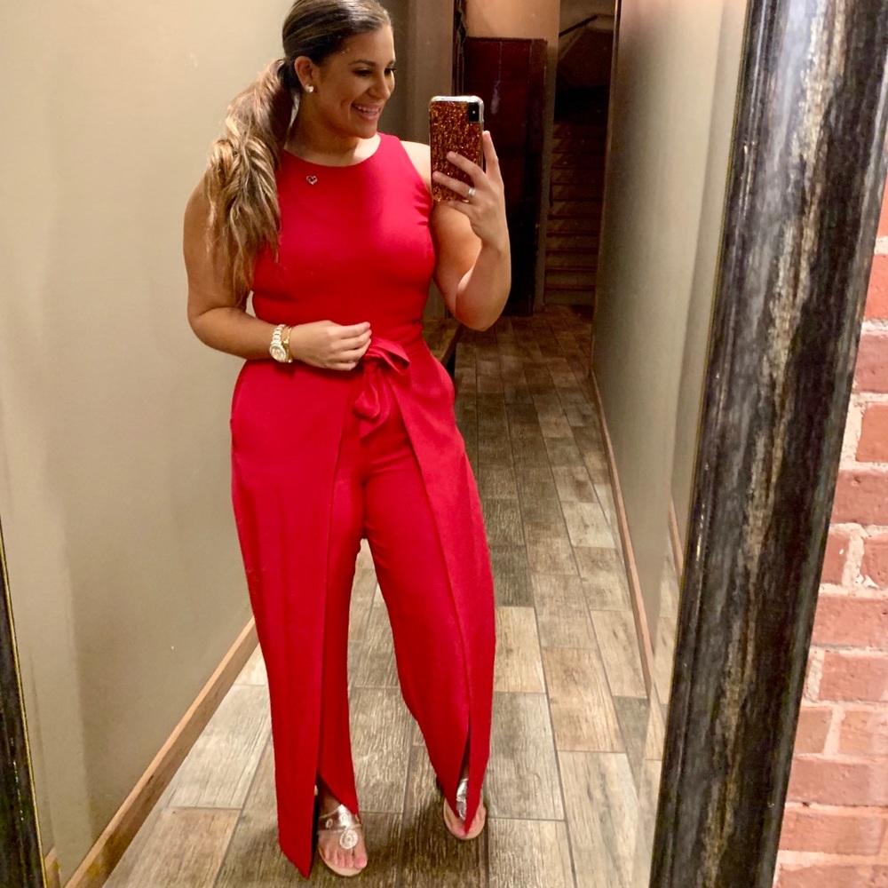 Red jumpsuit/romper Nine West